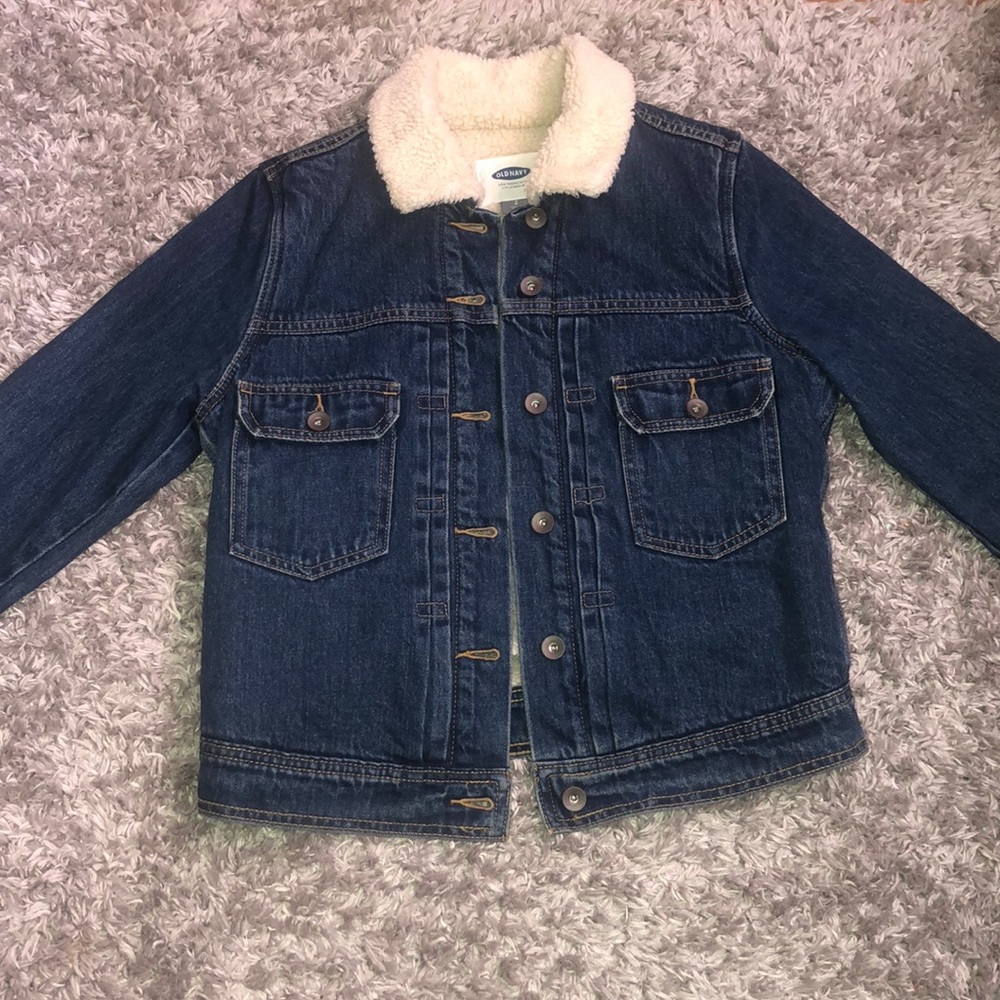 Cute Denim Jacket lined from Old Navy small